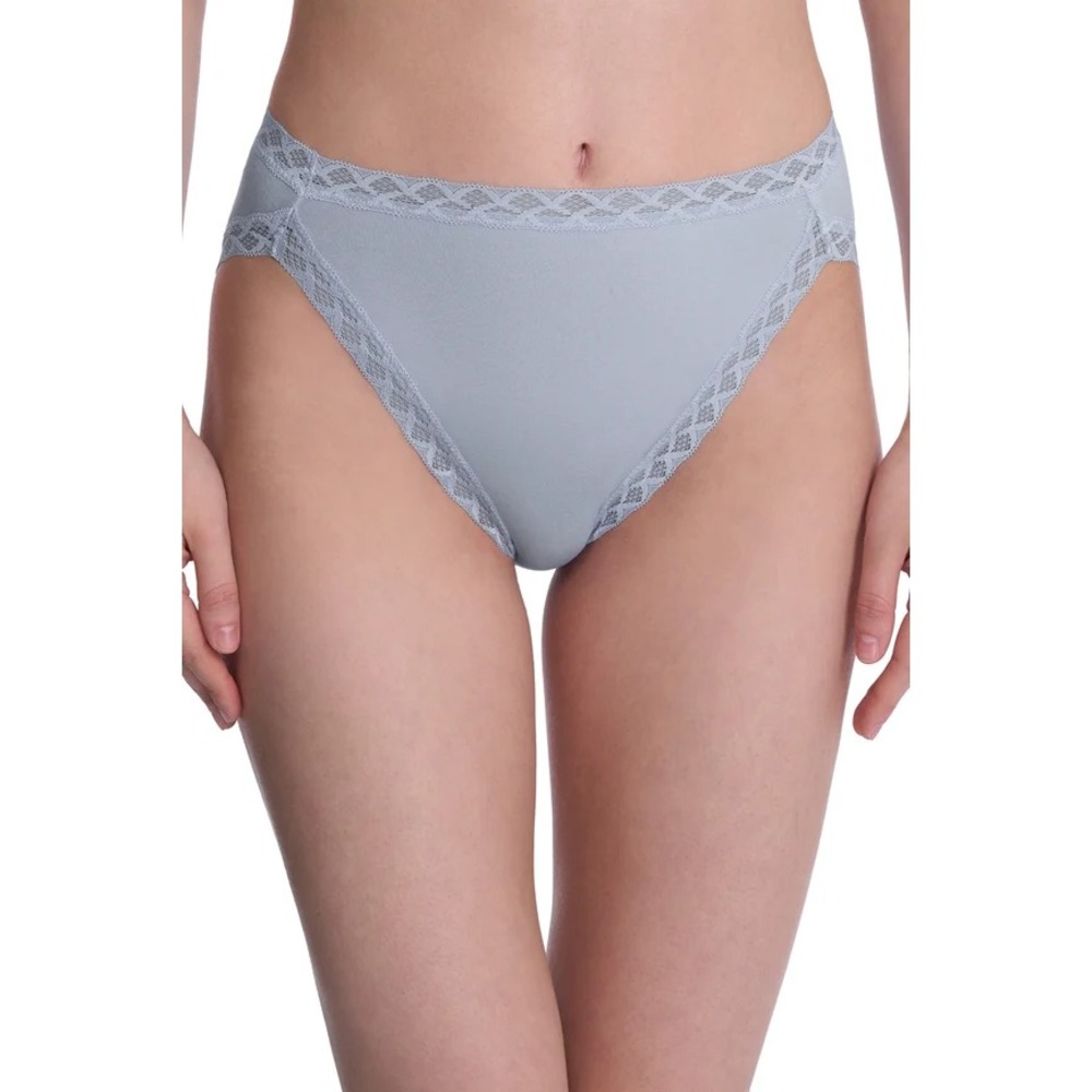 Natori Womens Size XL Bliss French Cut Brief Lace Panty in Misty Blue $20 2667